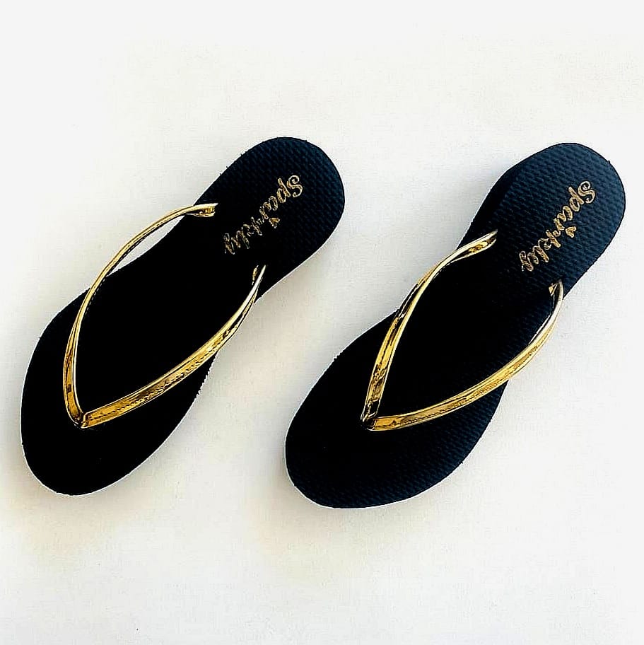 Gold Strap Wedge Sandal
